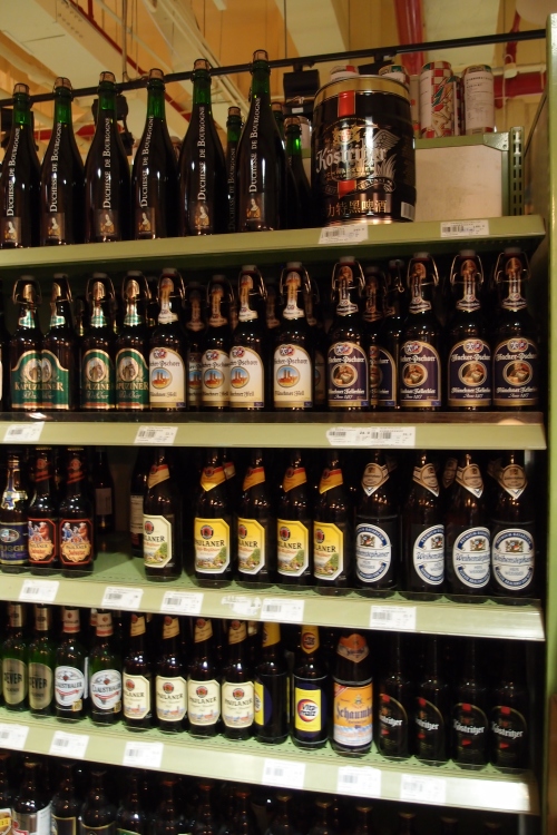 Rows of German beer